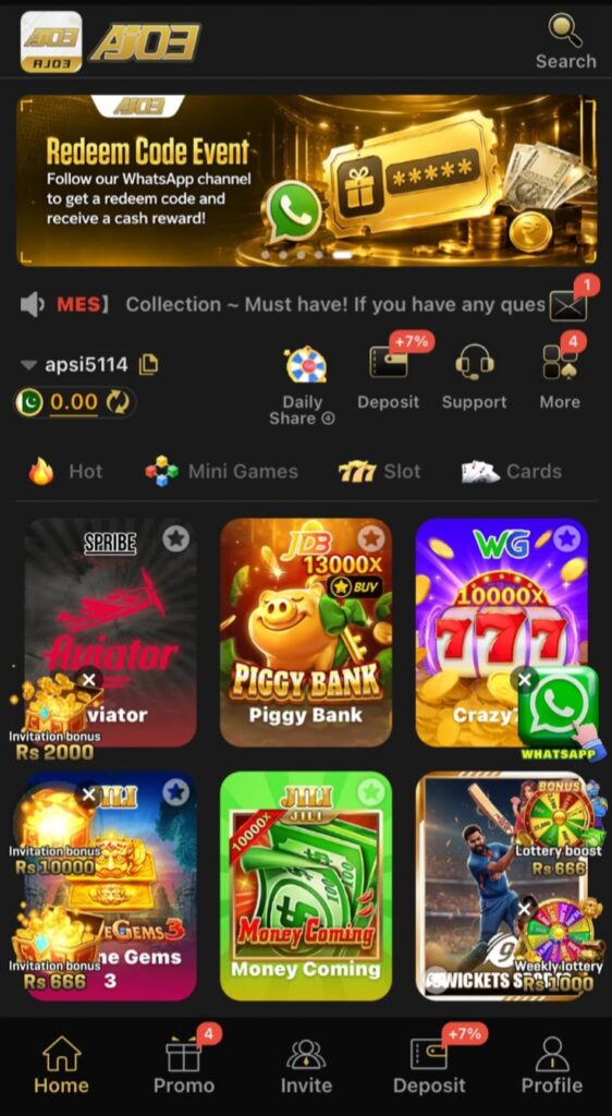 AJO3 Game APK – Android Gaming App Interface and Download Guide in Pakistan